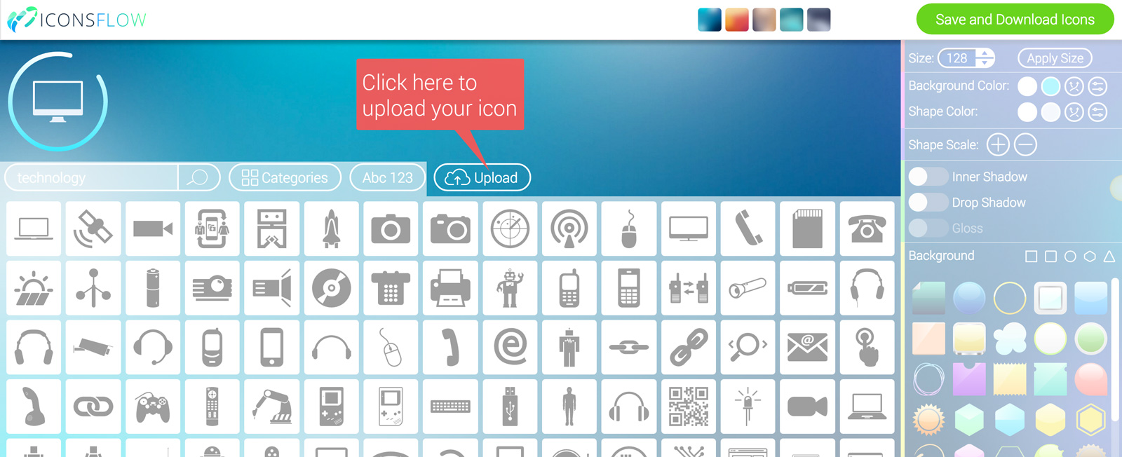 Download Free Icon Maker Generate Stylish Flat Icons In Just A Few Minutes Svg Png Ico Export